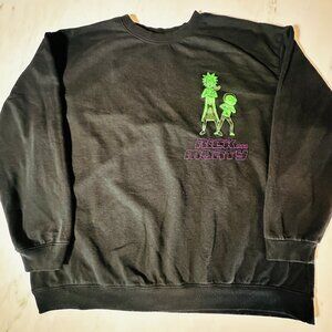 Rick & Morty Black Sweatshirt XL NWT Dimension C-137 Animation